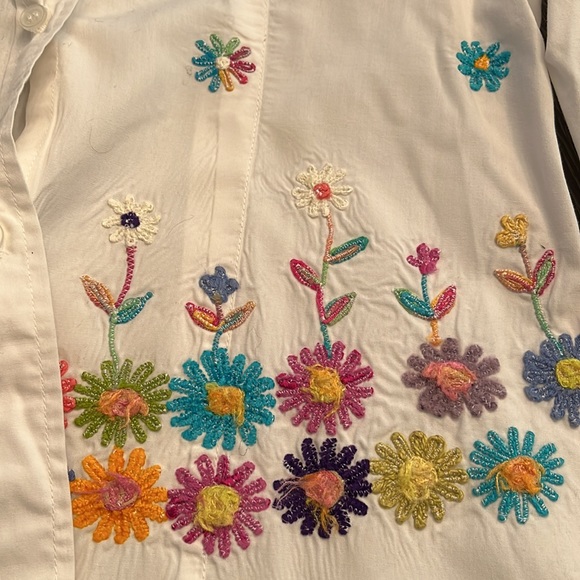 Pong Poco LTD White embroidered shirt, size Large - Picture 2 of 7